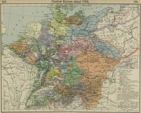 Central Europe about 1786