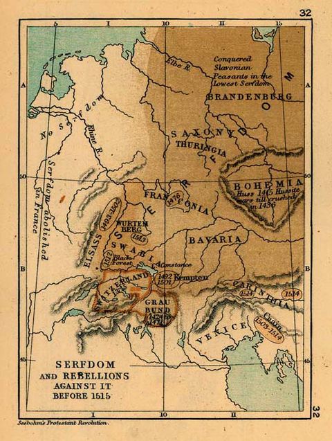 Serfdom and rebellions in Central Europe before 1515