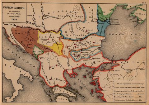 Eastern Europe Map 1878