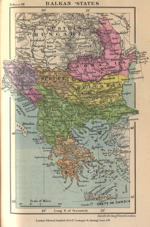 Balkan States Map 1899