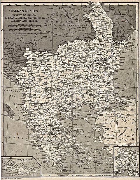 Balkan States Map 1917