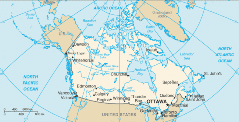 Canada Small Political Map 2007