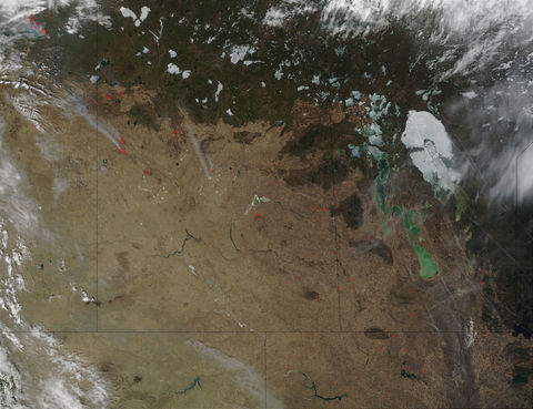 Incendios en las provincias de las praderas de Canadá