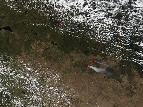 Incendios en las provincias de las praderas de Canadá