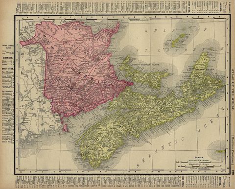 Nueva Escocia, Nuevo Brunswick, Isla del Príncipe Eduardo, Canadá 1895