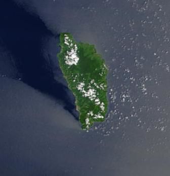 Satellite Image, Photo of Dominica