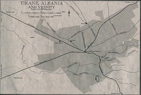 Tirana y alrededores 1960