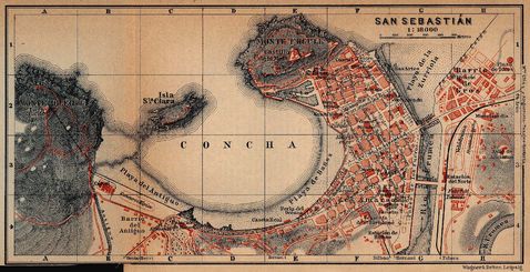 Donostia-San Sebastián map 1914