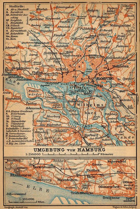 Environs of Hamburg, Germany 1910