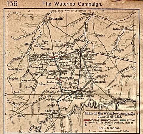 Campaña de Waterloo 16-18 Junio 1815