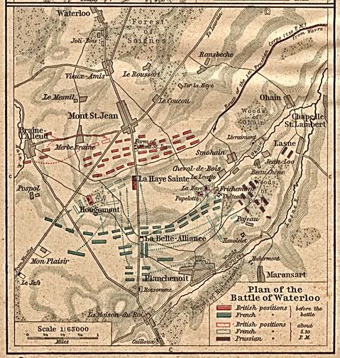 Plano de la Batalla de Waterloo