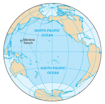 Mapa del Océano Pacífico