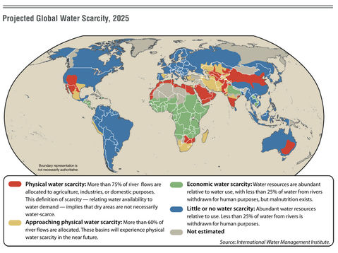 Projected world water scarcity 