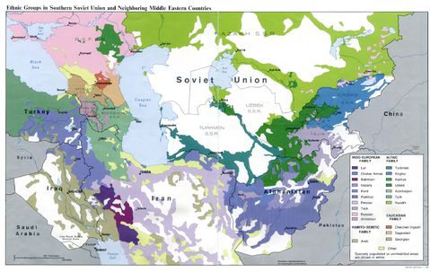 ***Grupos Étnicos del sur de la Unión Soviética y de los Países Vecinos del Oriente Medio 1986