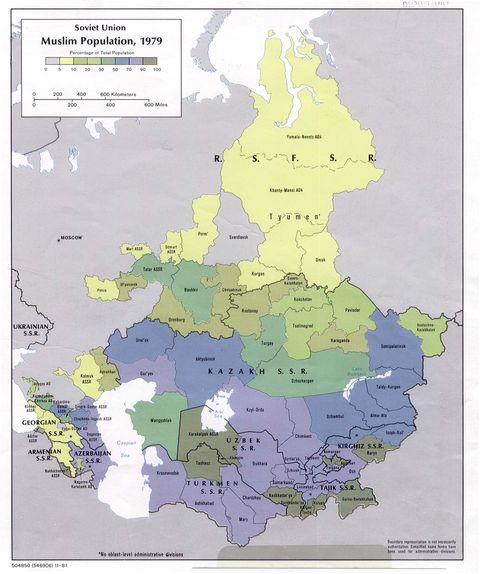 Muslim population of the former Soviet Union 1979