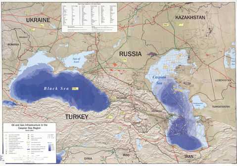 Oil and gas infrastructure in the Caspian Sea and Black Sea Regions 2001