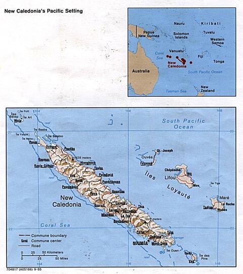 New Caledonia map | Gifex