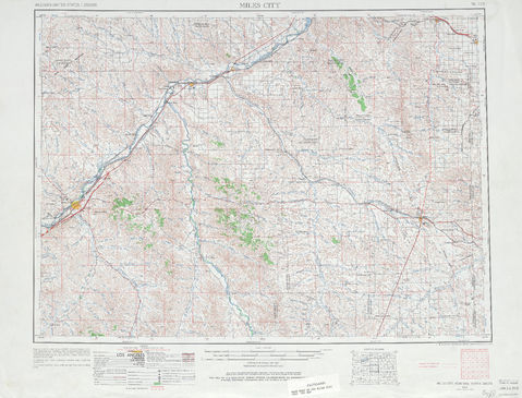Area around Miles City in the United States