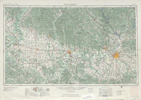 Area around Montgomery in the United States