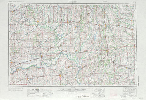 Area around Moberly in the United States