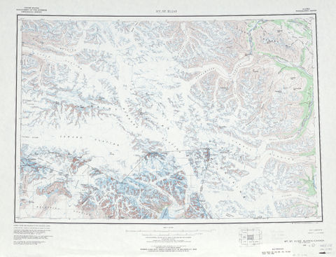 Región alrededor de Mt. St Elias en Estados Unidos