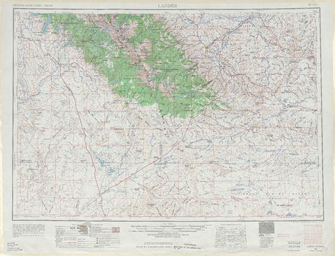 Area around Lander in the United States