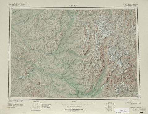 Lime Hills Shaded Relief Sheet, United States 1956