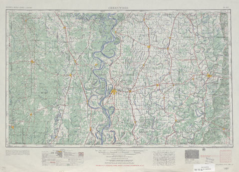 Area around Greenwood in the United States