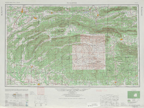 Area around Mcalester in the United States