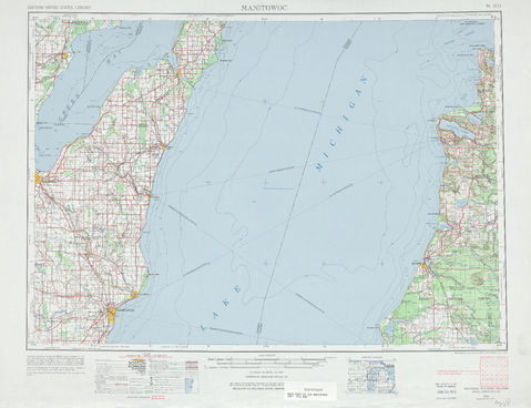 Area around Manitowoc in the United States