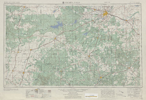 Región alrededor de Wichita Falls en Estados Unidos