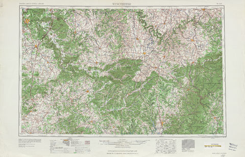 Región alrededor de Winchester en Estados Unidos