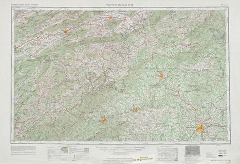 Región alrededor de Winston Salem en Estados Unidos