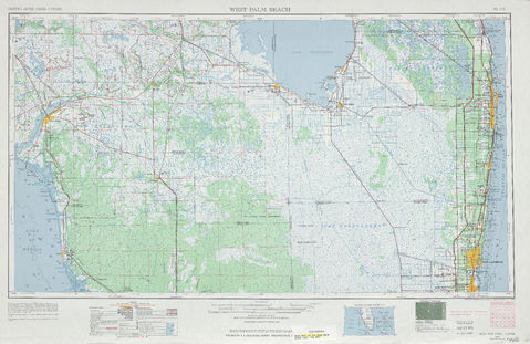 West Palm Beach Topographic Map Sheet, United States 1963 | Gifex