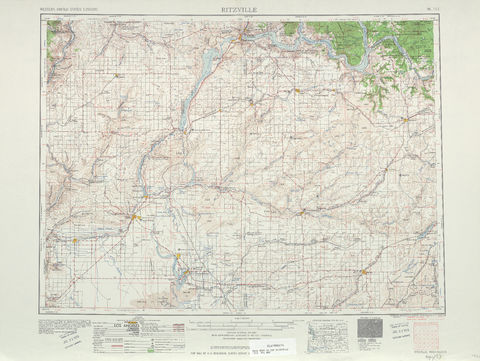 Area around Ritzville in the United States