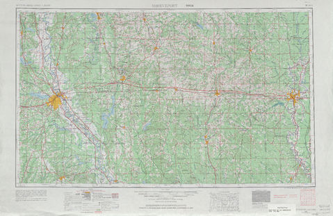 Area around Shreveport in the United States