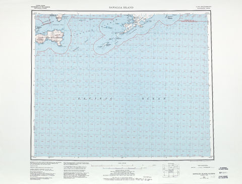 Región alrededor de Samalga Island en Estados Unidos
