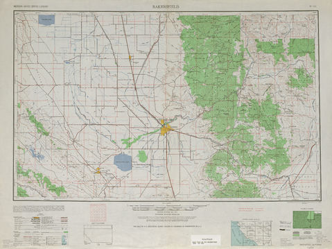 Area around Bakersfield in the United States