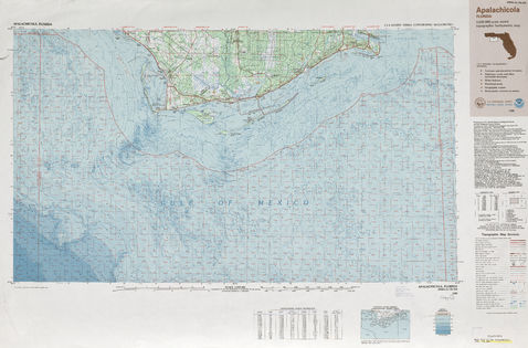 Apalachicola Topographic-Bathymetric Map Sheet, United States 1988