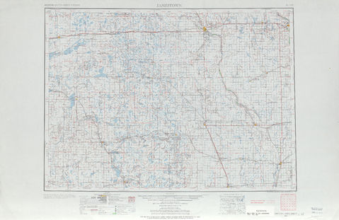 Región alrededor de Jamestown en Estados Unidos