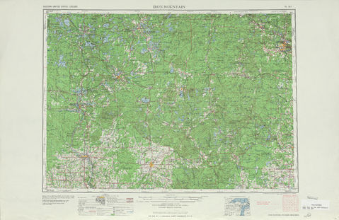 Región alrededor de Iron Mountain en Estados Unidos