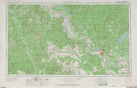 Región alrededor de Alexandria en Estados Unidos