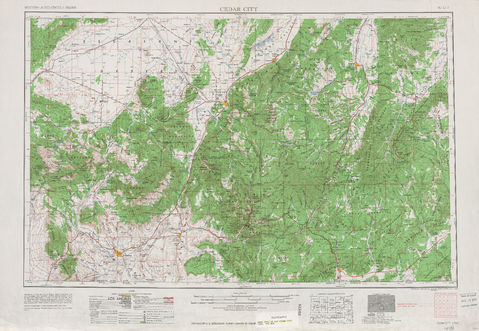Región alrededor de Cedar City en Estados Unidos