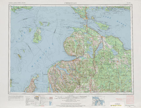 Región alrededor de Cheboygan en Estados Unidos