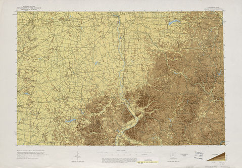 Columbus Clinometric Map Sheet, United States 1972