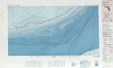 Key West Topographic-Bathymetric Map Sheet, United States 1989