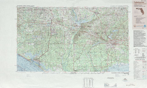 Tallahassee Topographic-Bathymetric Map Sheet, United States 1988