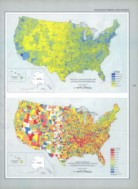 Empleo en la Industria Manufacturera, Estados Unidos 1963