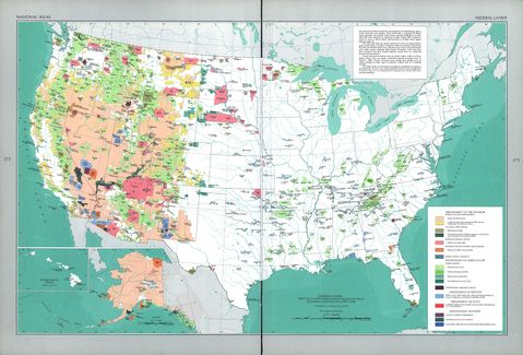 Principal Land Administered or Held in Trust by United States Federal Agencies 1968