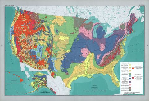 Mapa Geológico de Estados Unidos